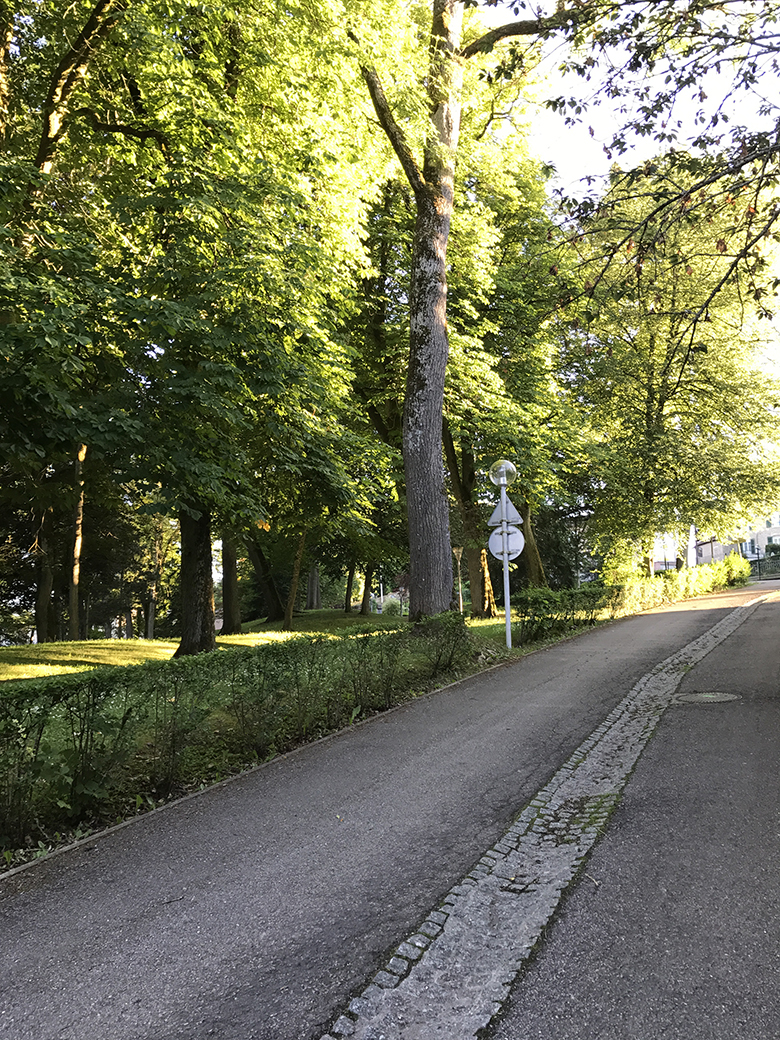 Rue de la Victorie (formerly Rue de la Aisle) through the park in Contrexéville